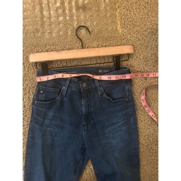 ag farrah high rise skinny 24r Blue Jeans 5 Pocket 29L Cotton Modal Stretch - Picture 6 of 7